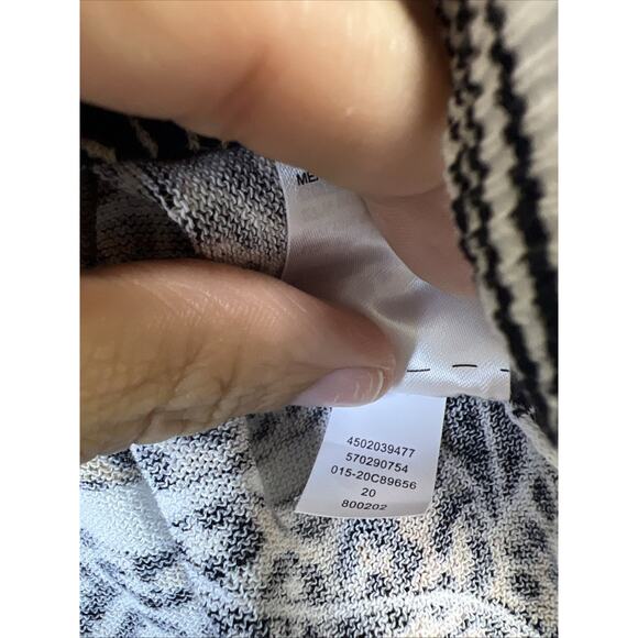 Chico's 2 large chicos Cardigan sweater Animal White Black Brown cheetah Open - Picture 8 of 10